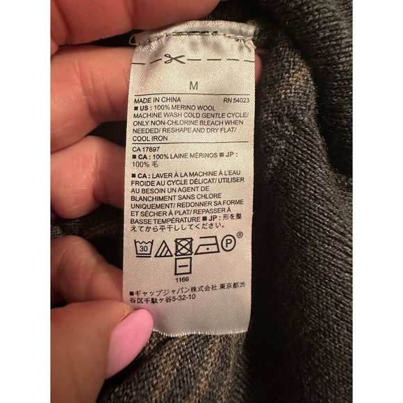 Banana Republic Men's 100% Merino Wool Brown Striped Sweater Size Medium #F1-4 - Picture 4 of 6